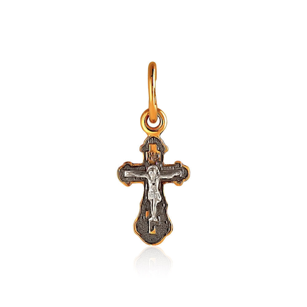 Купить Крест из красного золота с чернением (2382)