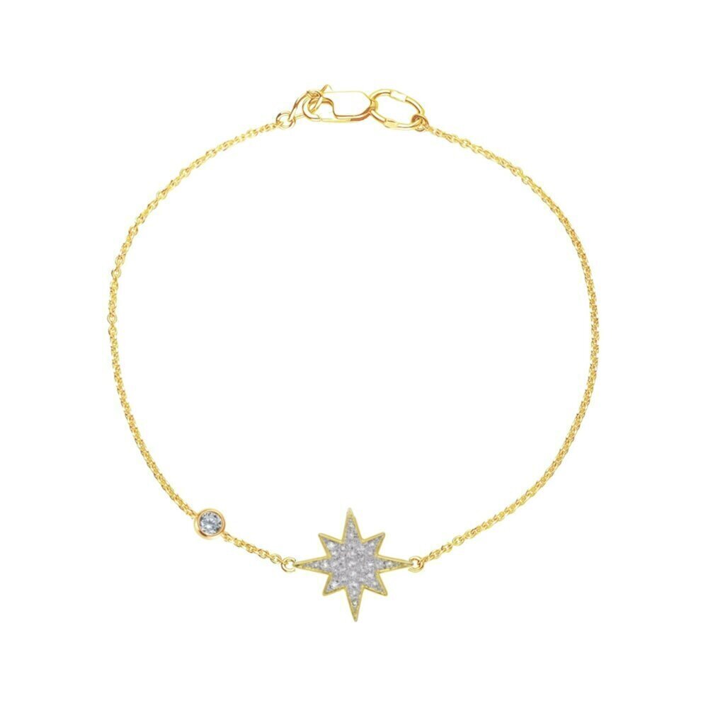 Купить Браслет из желтого золота "Вифлеемская звезда" с бриллиантами (11008)