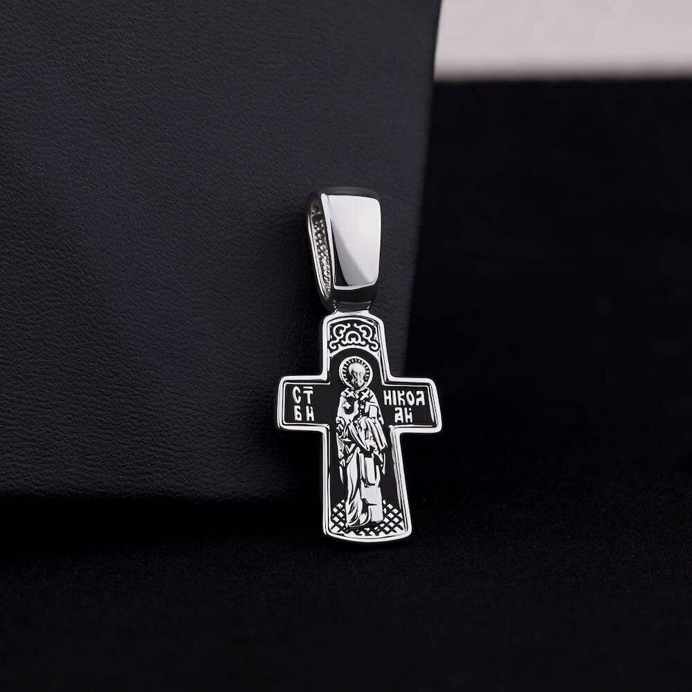 Купить Крест из серебра "Святой Николай Чудотворец" (42739)