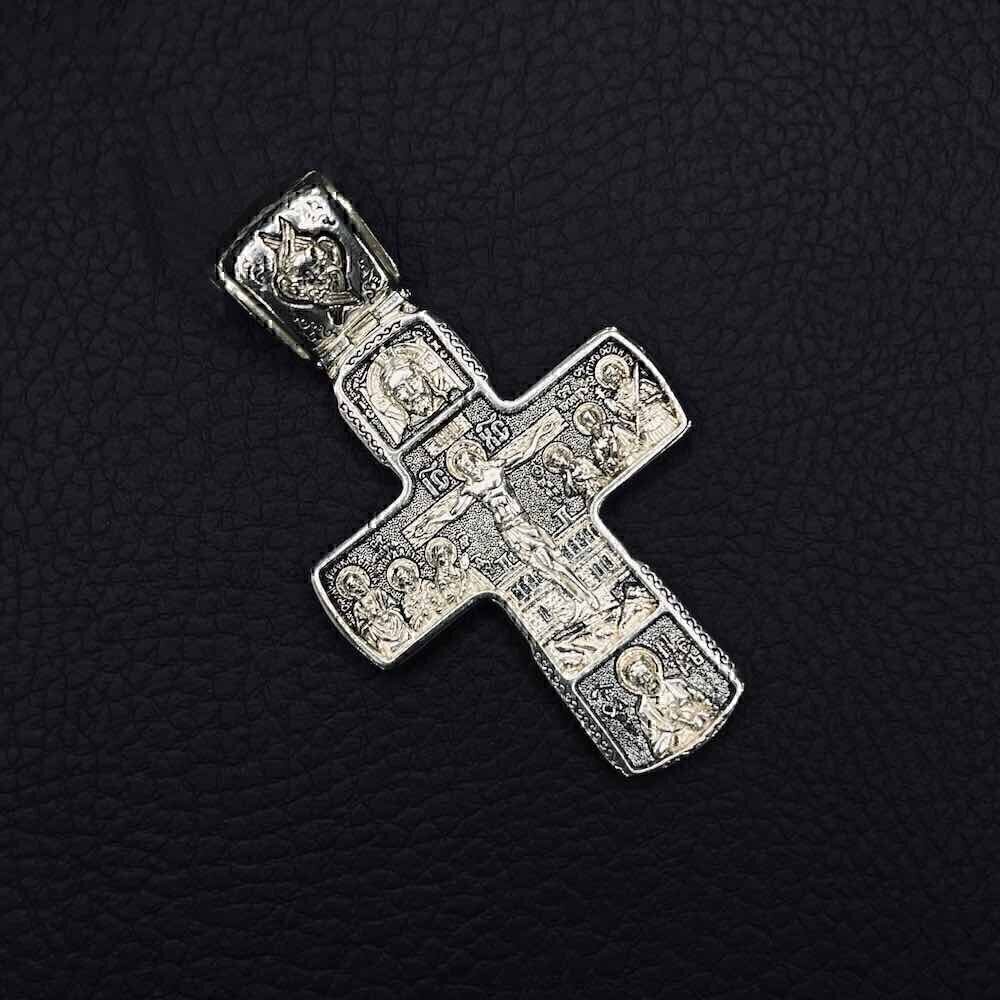Купить Крест из серебра с образами святых (93400)