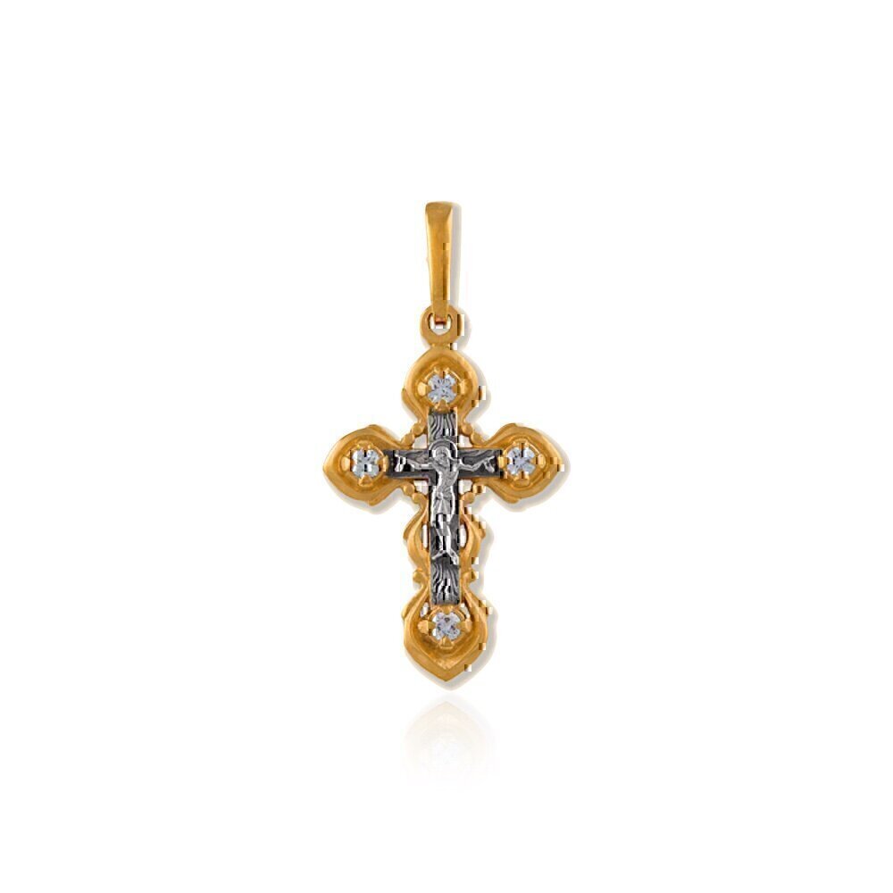 Купить Крест из серебра с фианитами (2703)