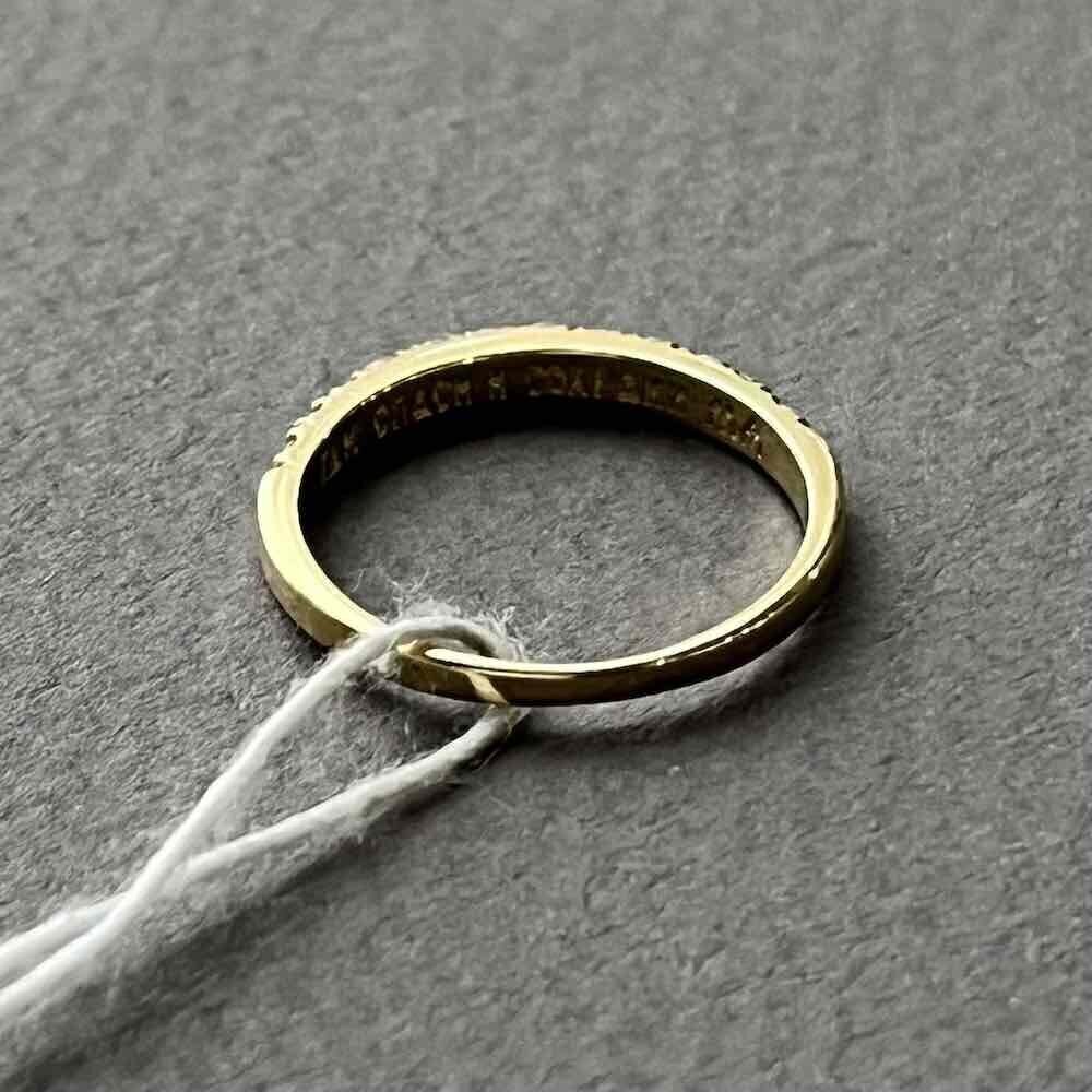 Купить Кольцо из желтого золота "Спаси и Сохрани" с фианитами (31044)