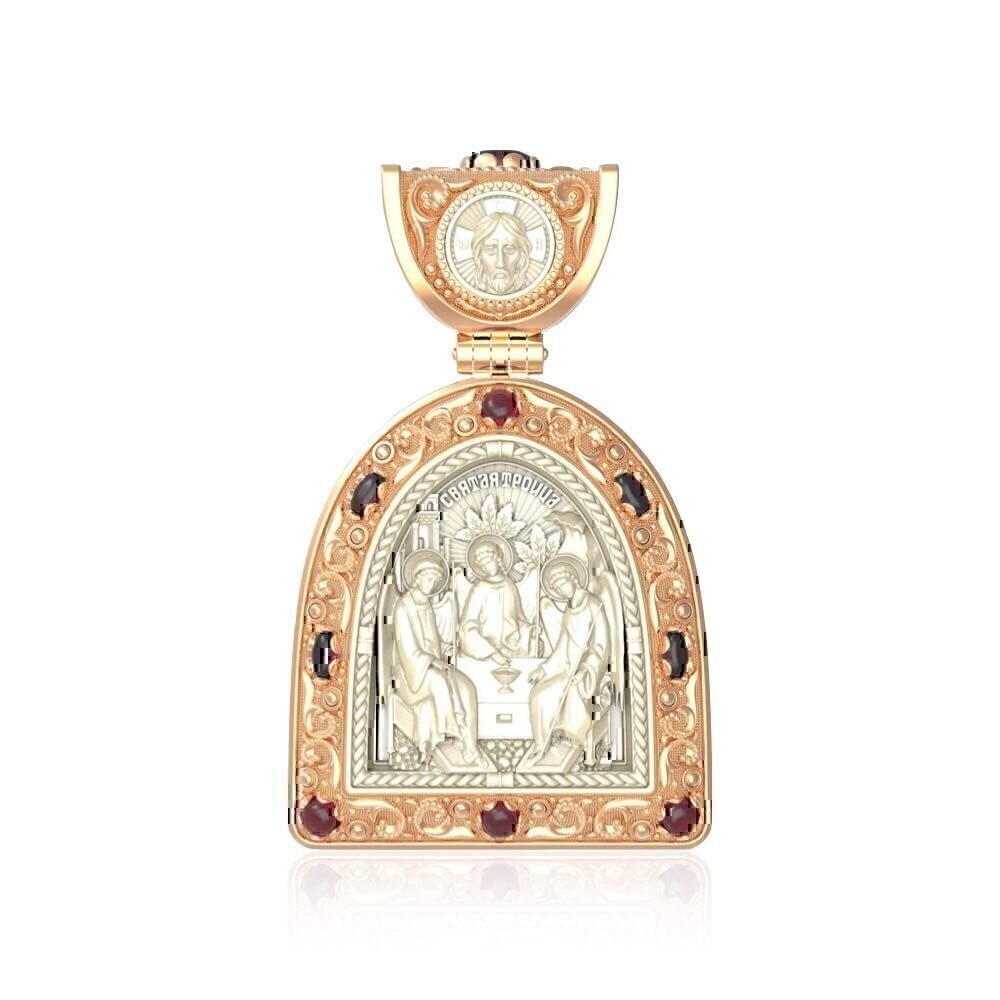 Купить Образ из красного золота "Святая Троица" (30584)