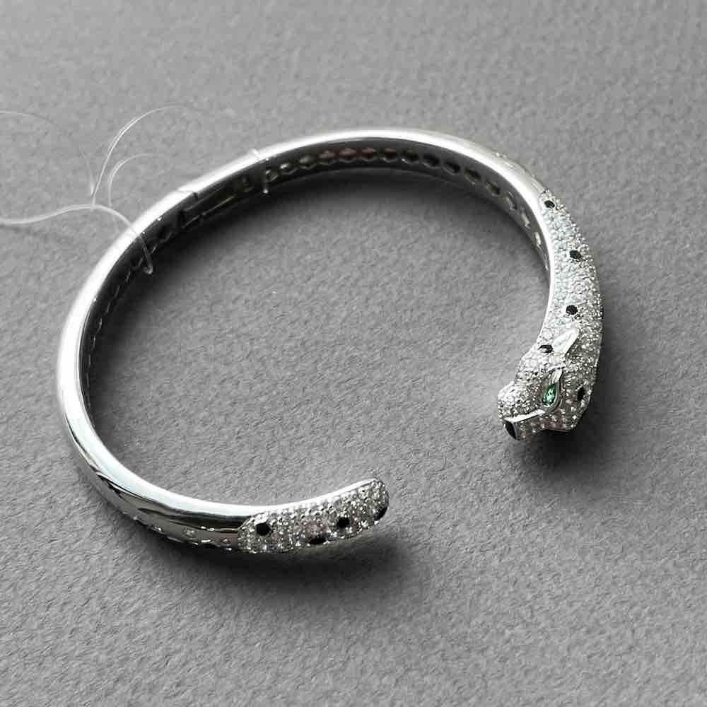 Купить Браслет из серебра "Пантера" с фианитами (12413)