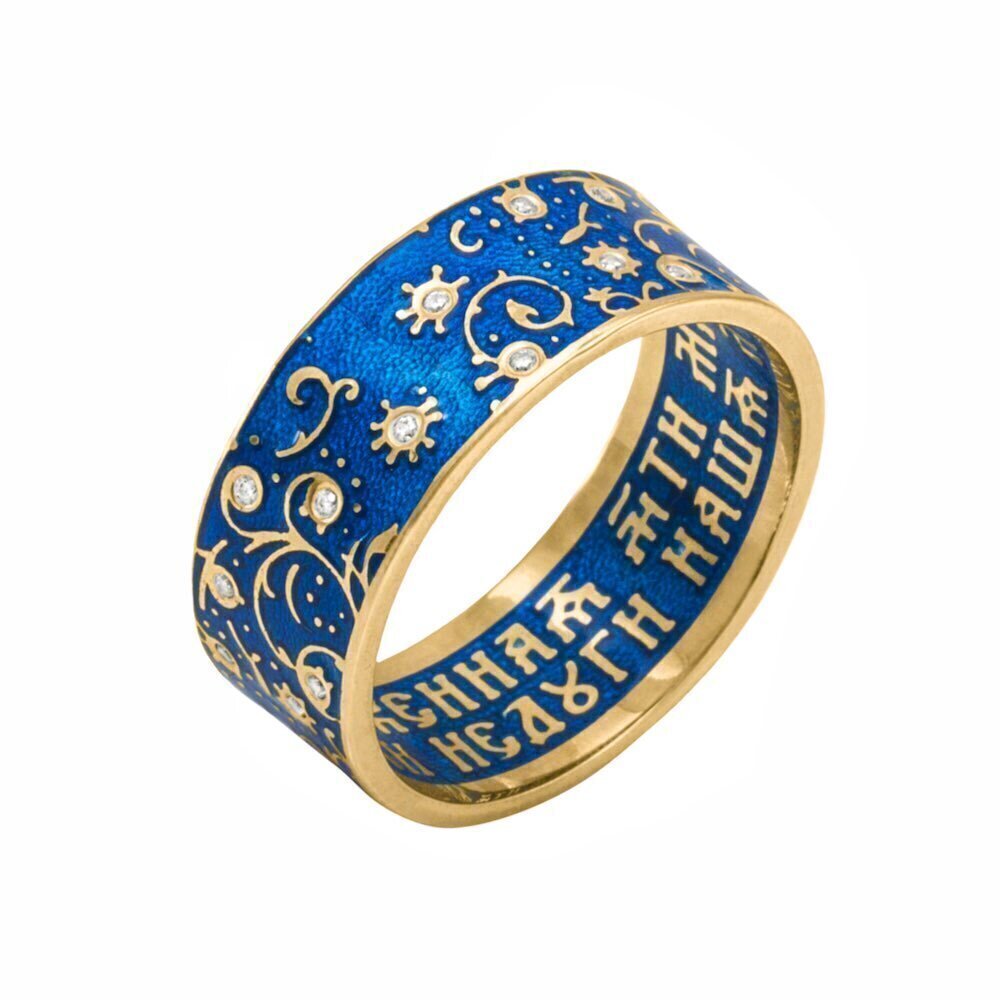 Купить Кольцо из серебра "Святая Матрона Московская" с эмалью (32326)