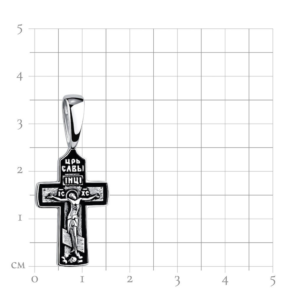 Купить Крест из серебра "Да воскреснет Бог" (42669)
