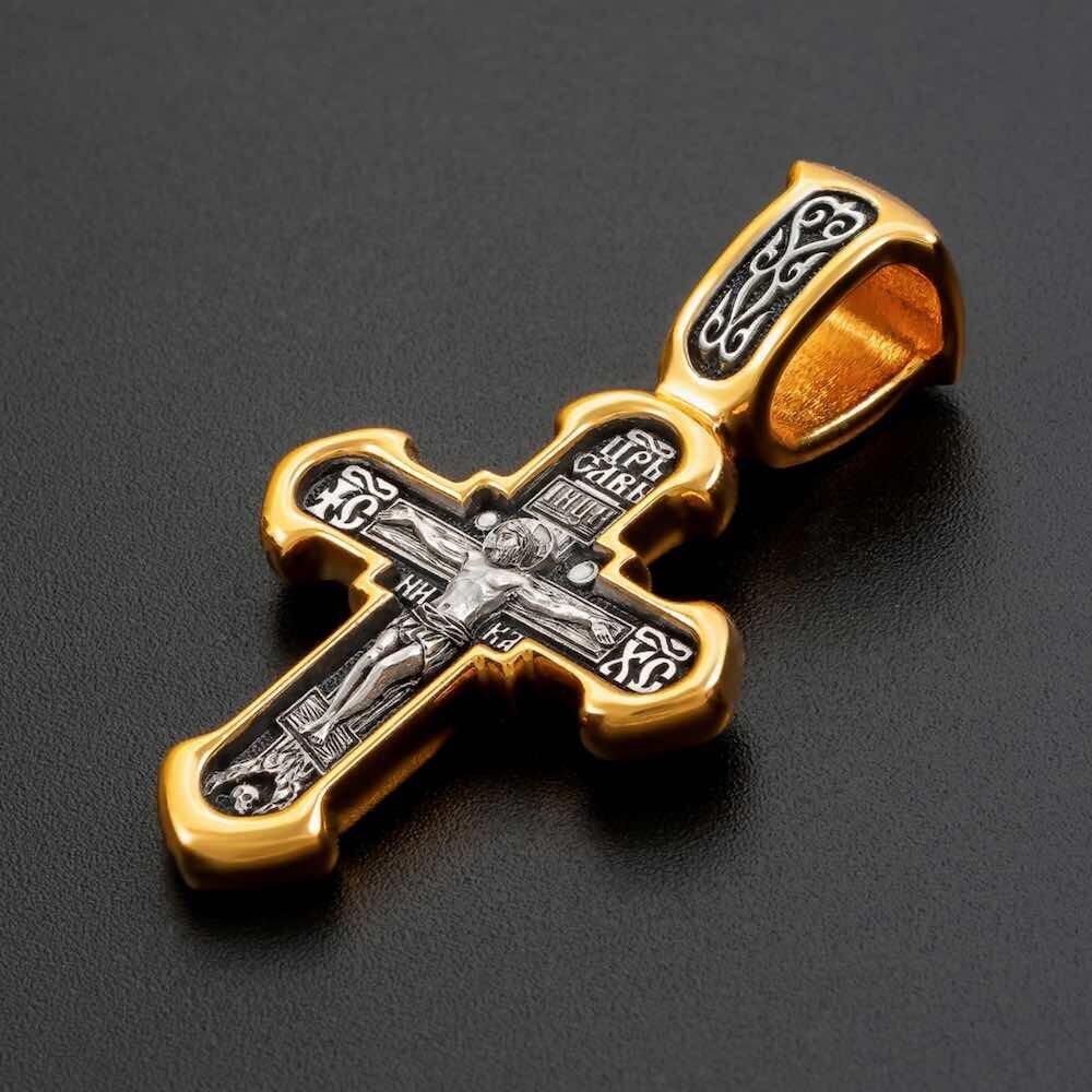 Купить Крест из серебра "Спаси и Сохрани" (42876)