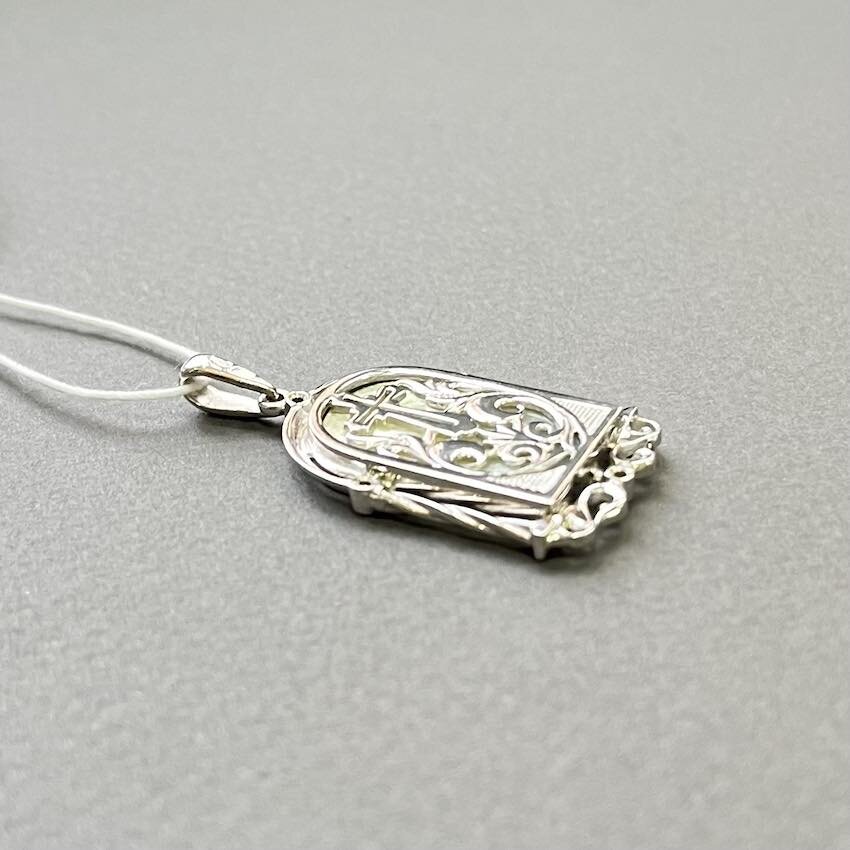 Купить Образ из белого золота "Святой Николай Чудотворец" с бриллиантами (51067)