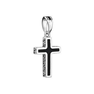 картинка Крест из серебра с узором (42738) 