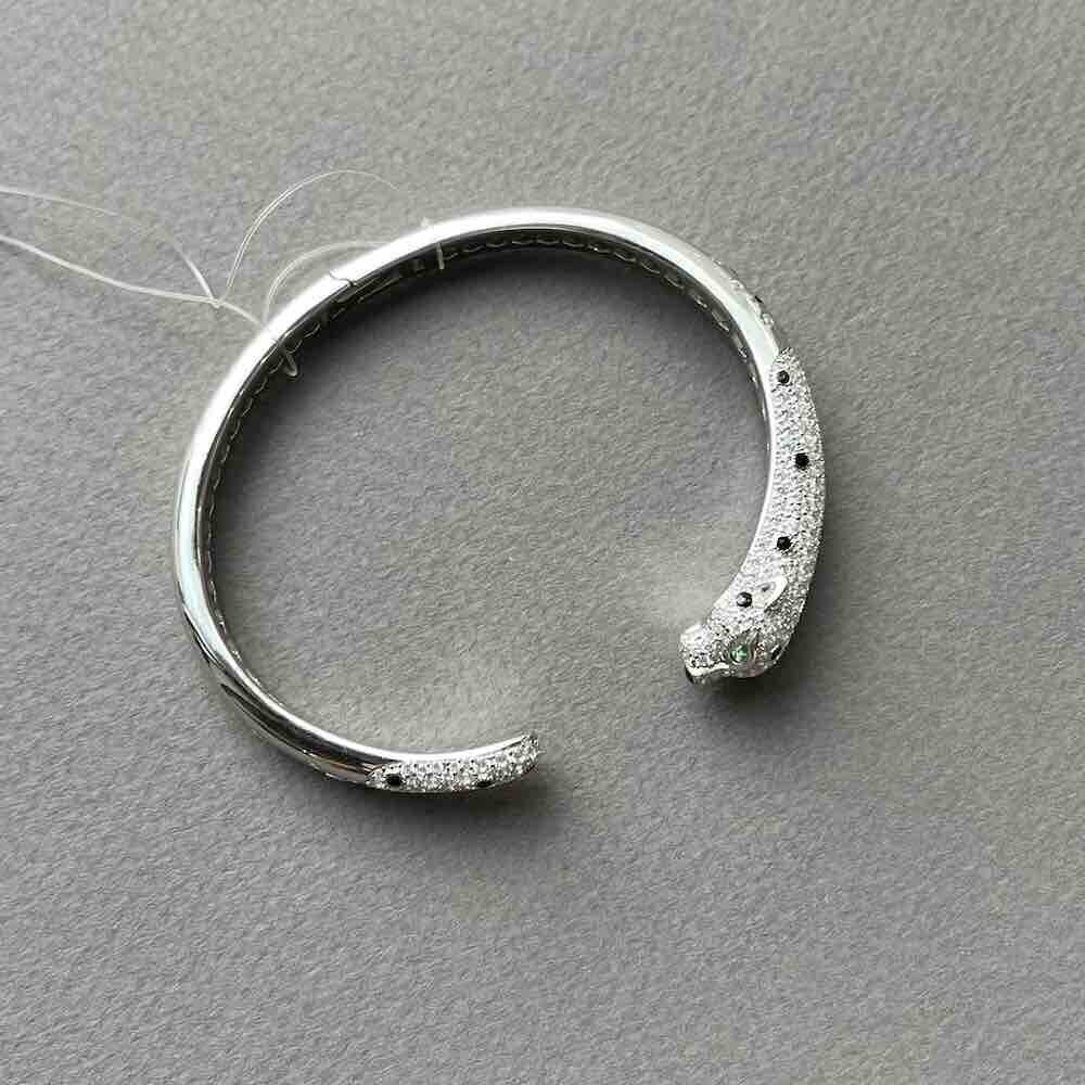 Купить Браслет из серебра "Пантера" с фианитами (12413)