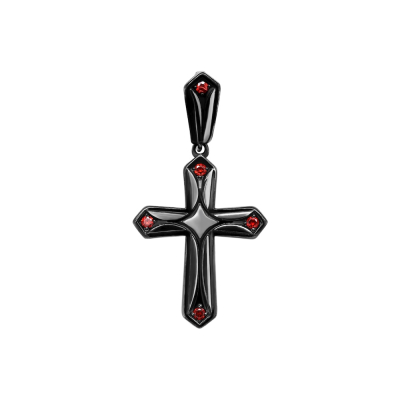 картинка Крест из серебра с фианитами (42542) 