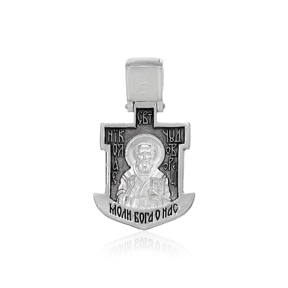 Купить Крест из серебра "Святой Николай Чудотворец" (9293095)