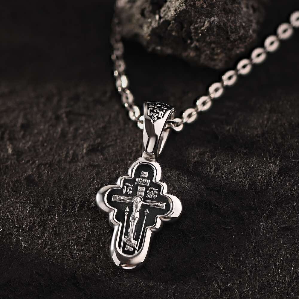 Купить Крест из серебра "Богородица" (42723)