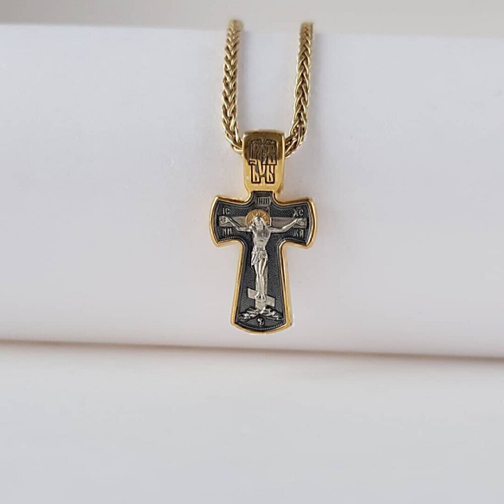 Купить Крест из серебра "Божия Матерь Умиление" (2806)