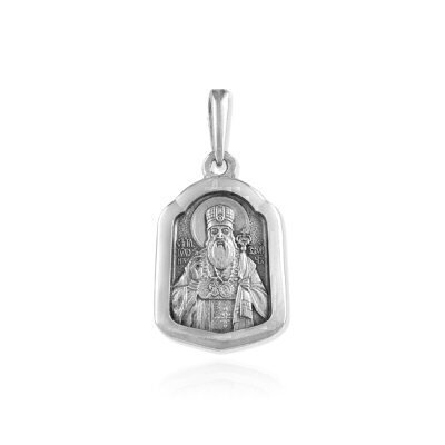 картинка Образ из серебра "Святой Тихон Задонский" (36284) 
