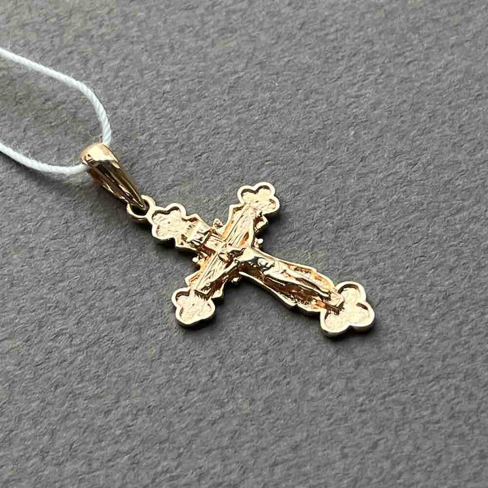 Купить Крест из красного золота "Спаси и Сохрани" (41389)