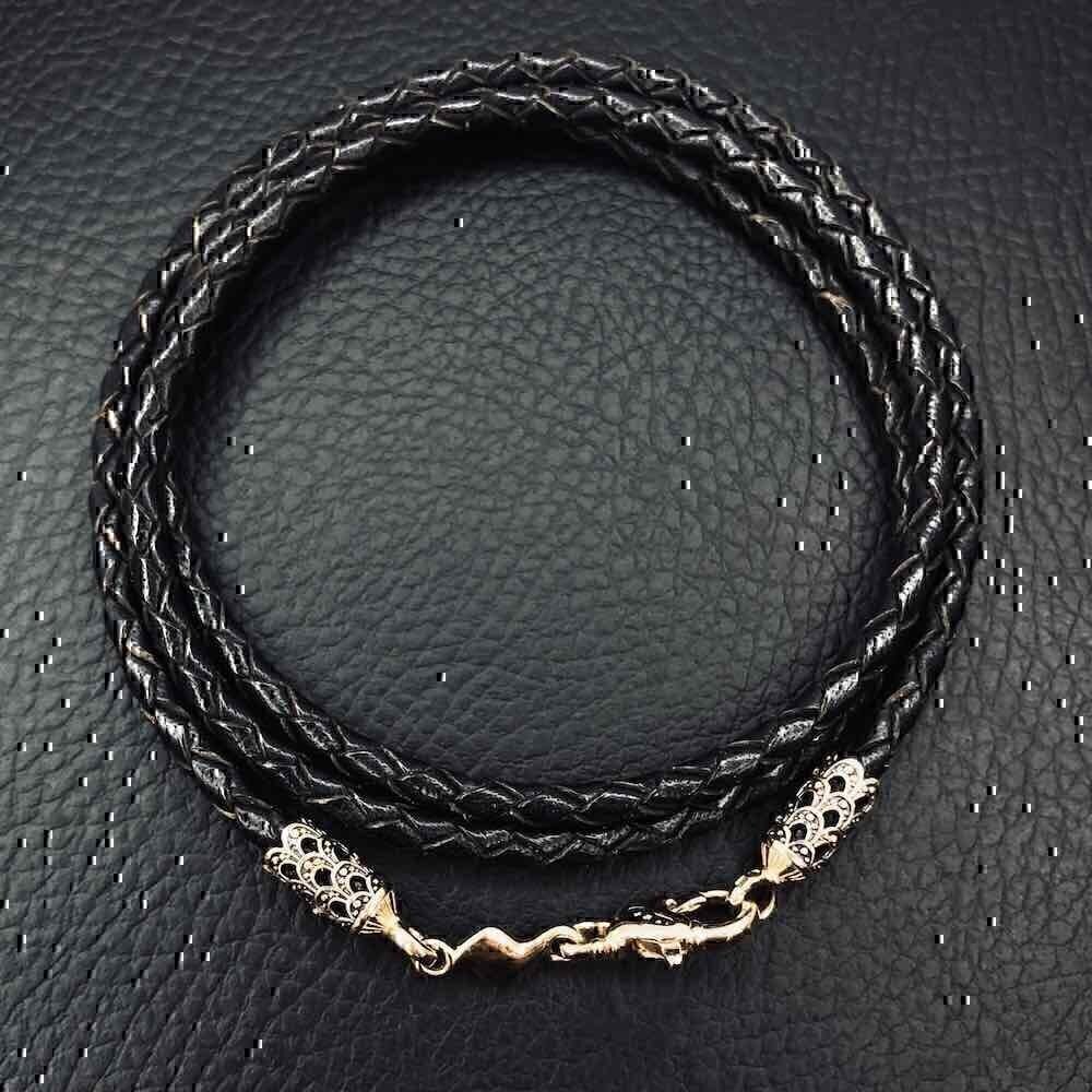 Купить Цепь-шнурок с замком из красного золота (83632)