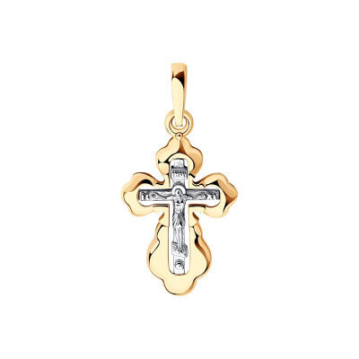 картинка Крест из красного золота "Спаси и Сохрани" (41568) 