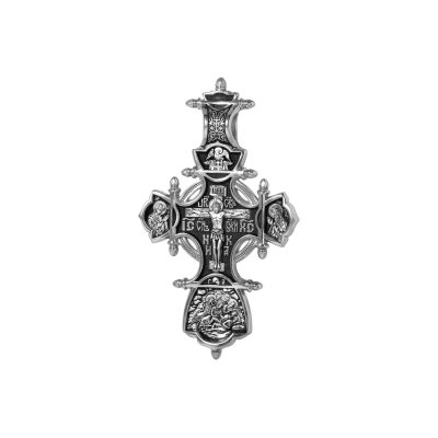 картинка Крест из серебра "Божия Матерь Всецарица" (42901) 