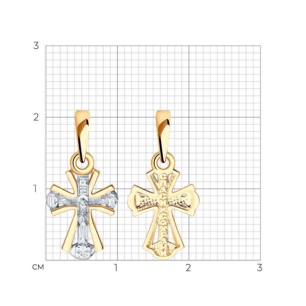 Купить Крест из красного золота "Спаси и Сохрани" (41565)