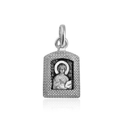 картинка Образ из серебра "Святой Пантелеимон Целитель" (35001) 