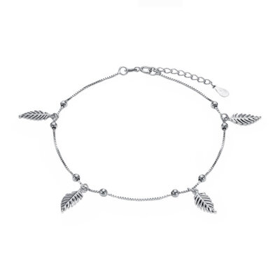 картинка Браслет из серебра "Перо" с подвесками (12203) 
