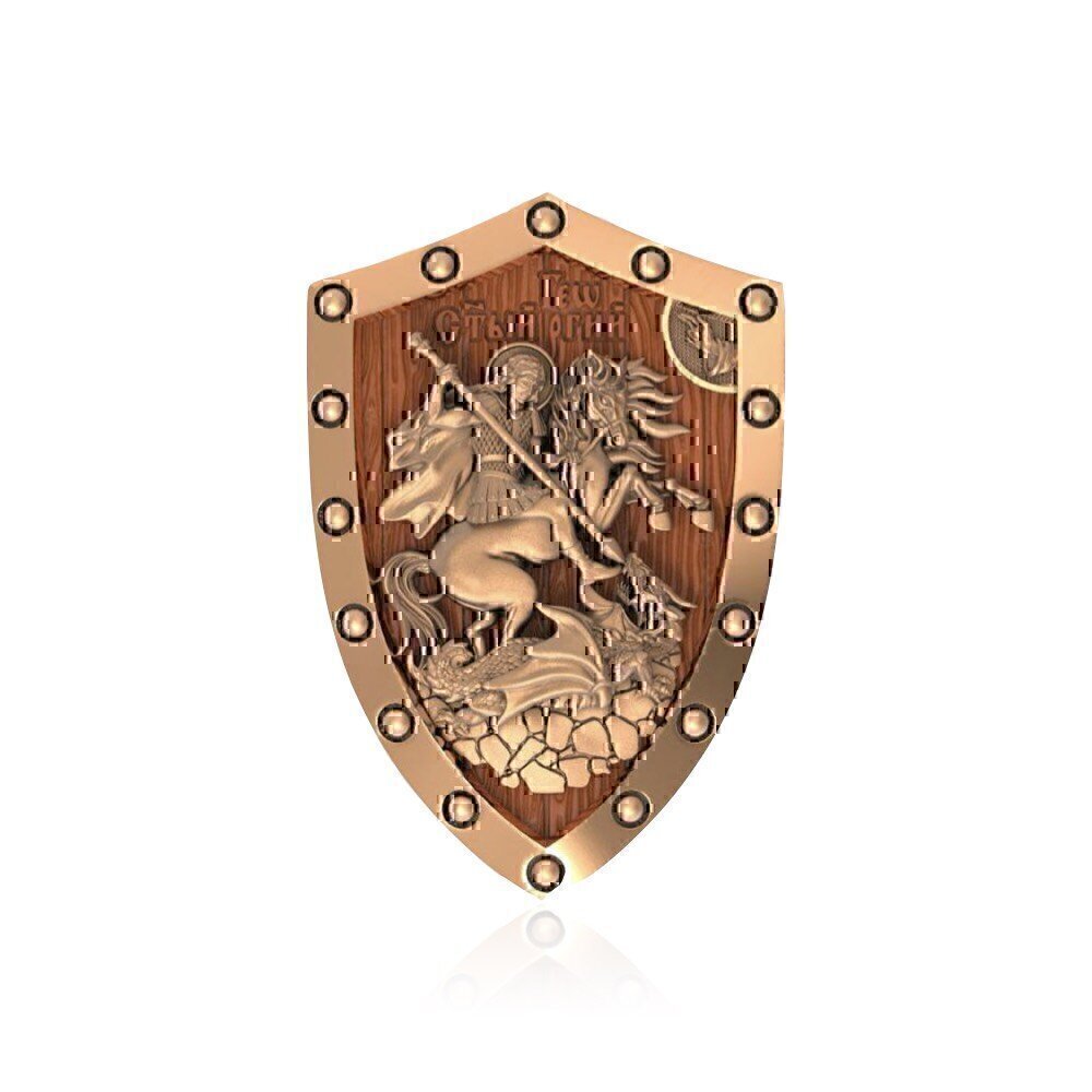 Купить Образ из красного золота "Святой Георгий Победоносец" (30592)