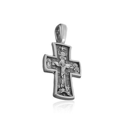 картинка Крест из серебра "Святой Спиридон Тримифунтский" (42102) 