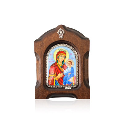 картинка Икона "Божия Матерь Иверская" эмаль финифть (20194) 