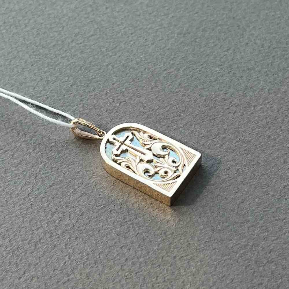 Купить Образ из красного золота "Божия Матерь Казанская" с перламутром (51113)