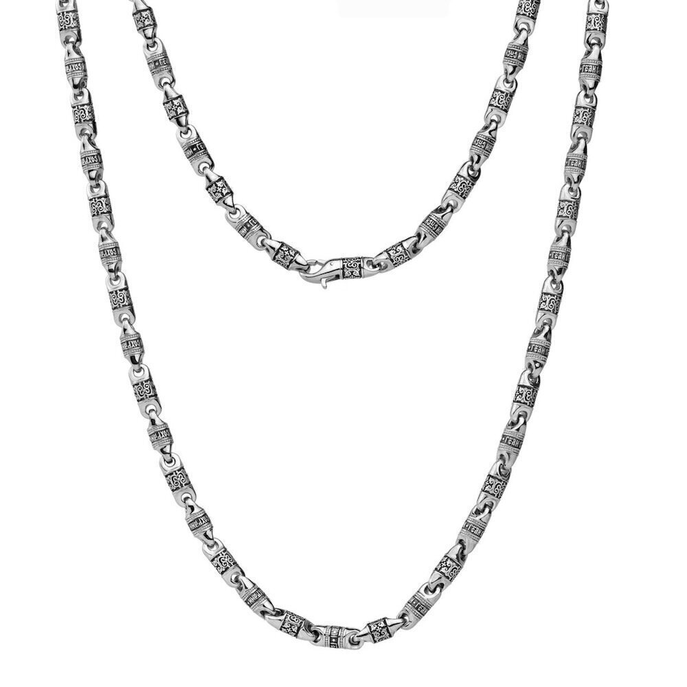 Купить Цепь литая из серебра "Господи Спаси и Сохрани" (92503)