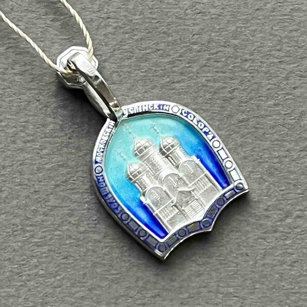 Купить Образ из серебра "Святой Георгий Победоносец" с эмалью (52881)