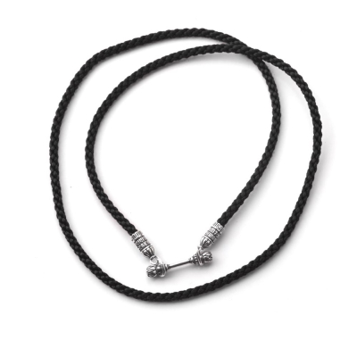 картинка Гайтан с замком из серебра "Помилуй Мя Грешного" (92472) 