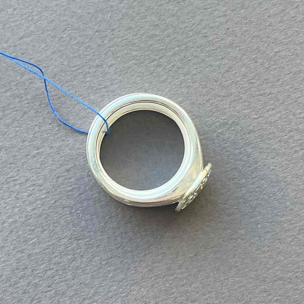 Купить Кольцо разборное из серебра "НИКА" вставка керамика (32379)