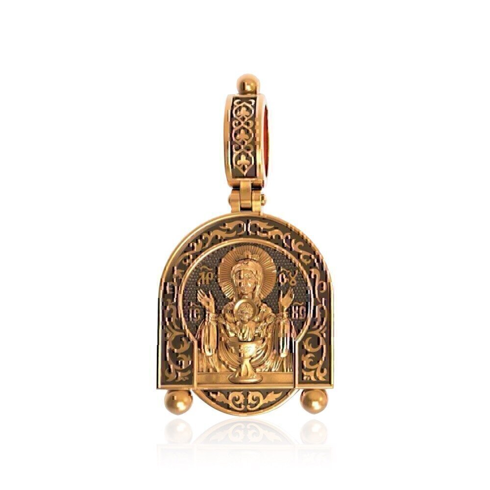 Купить Образ из красного золота "Божия Матерь Неупиваемая Чаша" (30597)