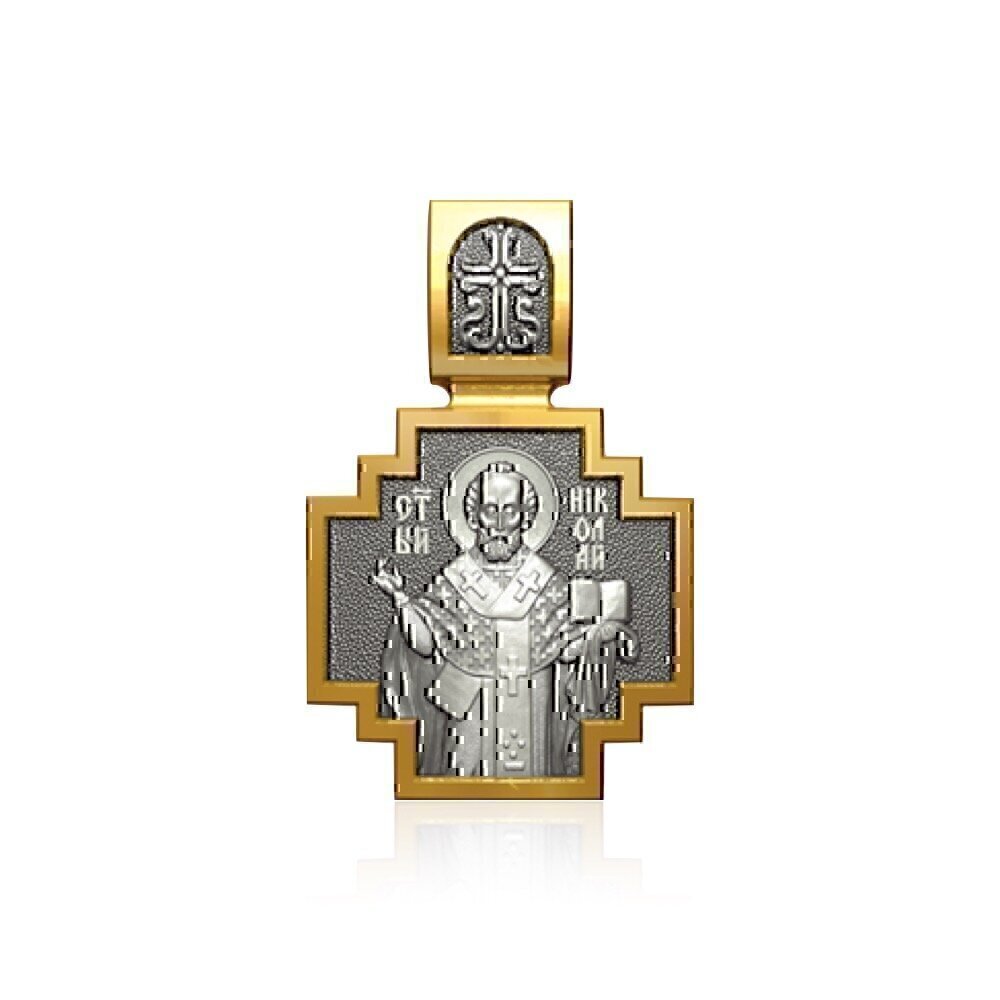 Купить Крест из серебра "Святой Николай Чудотворец" (2879)