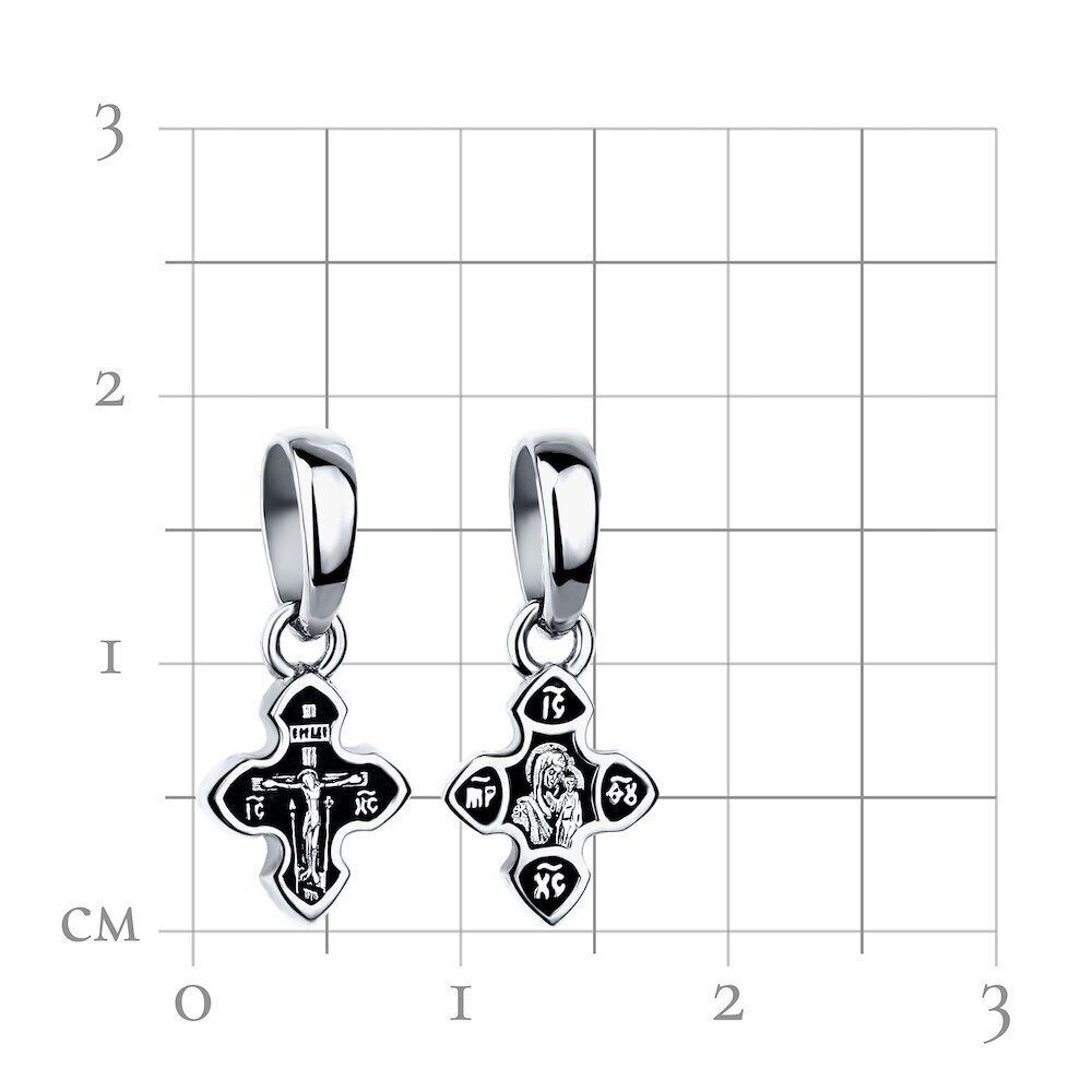 Купить Крест из серебра "Богородица" (42727)