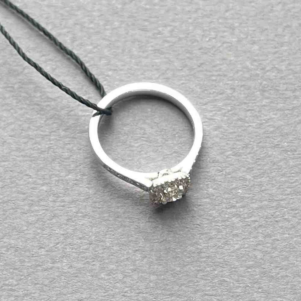 Купить Кольцо из белого золота "Спаси и Сохрани" с бриллиантами (31068)