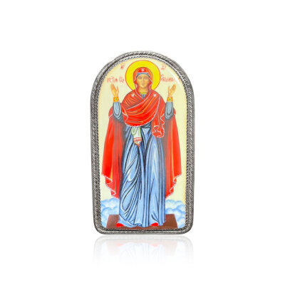 картинка Икона "Божия Матерь Нерушимая стена" эмаль финифть (20458) 