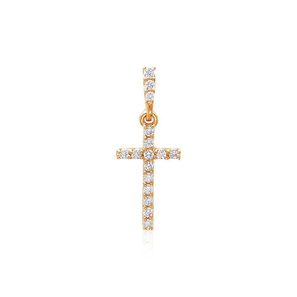 Купить Крест из красного золота с бриллиантами (2000)
