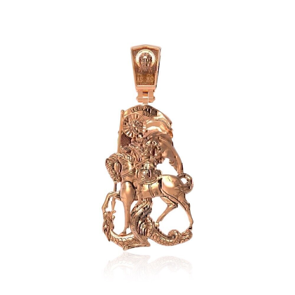 Купить Образ из красного золота "Святой Георгий Победоносец" (30581)