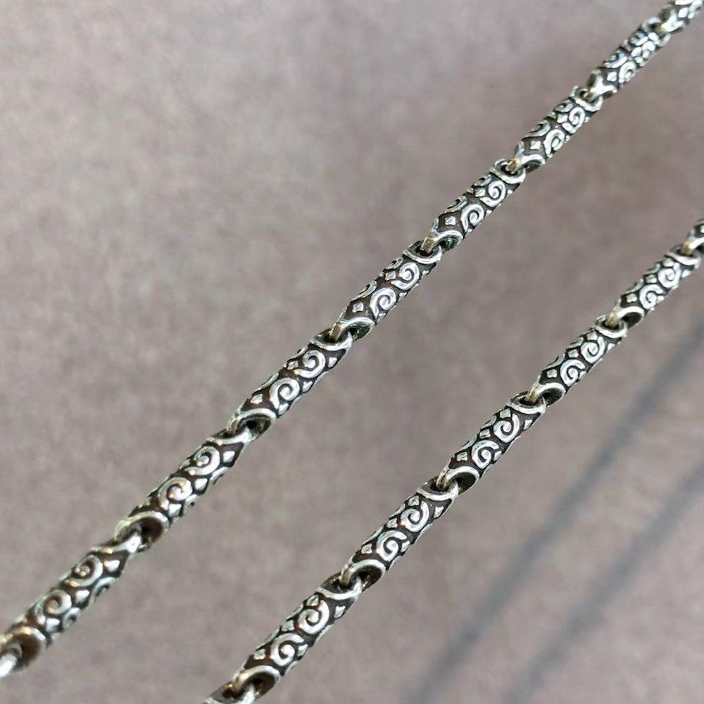 Купить Цепь литая из серебра с узором (92451)