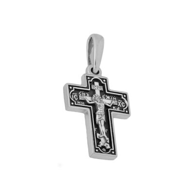 картинка Крест из серебра "Да воскреснет Бог" (42284) 