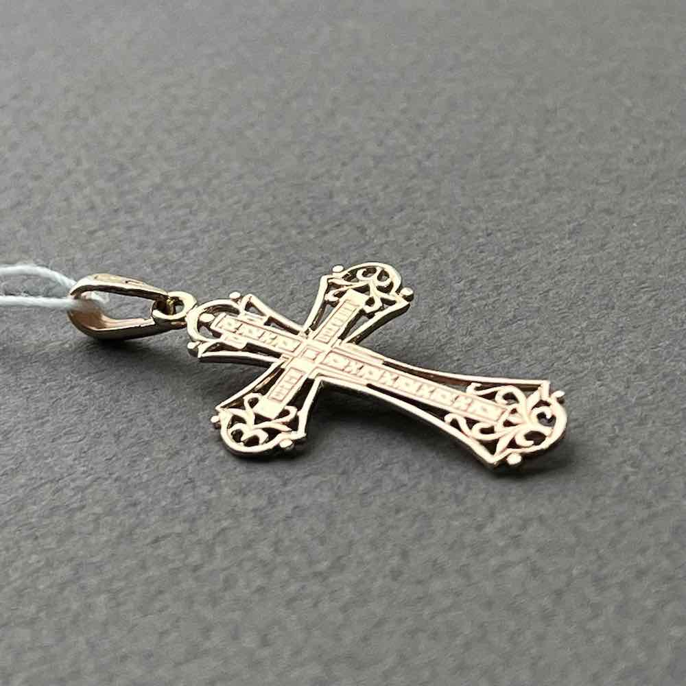 Купить Крест из красного золота "Спаси и Сохрани" (41500)