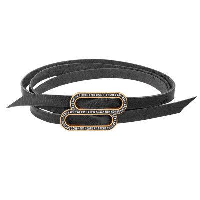 картинка Браслет из кожи и серебра "Молитва Матери" (12342) 