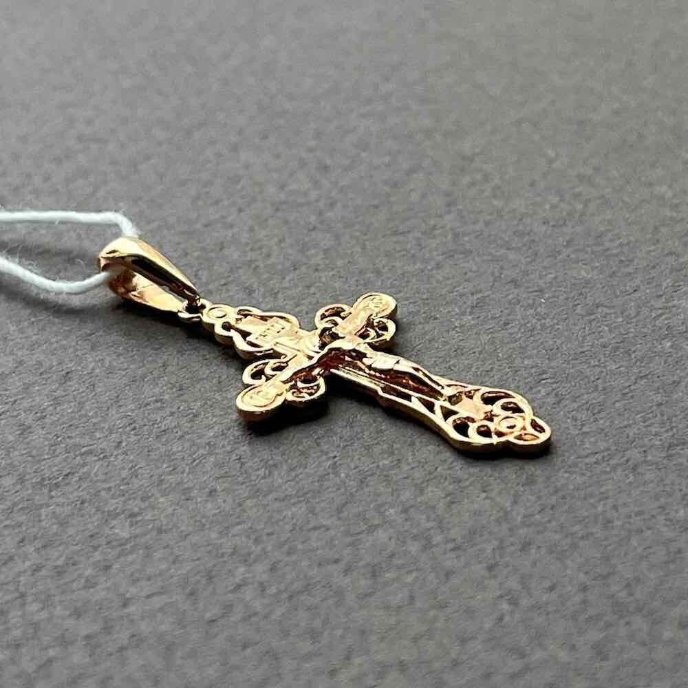 Купить Крест из красного золота "Спаси и Сохрани" (41336)