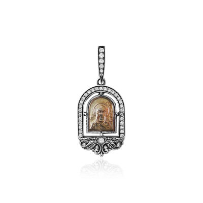 картинка Образ из серебра "Святая Анастасия" с цирконом (52614) 