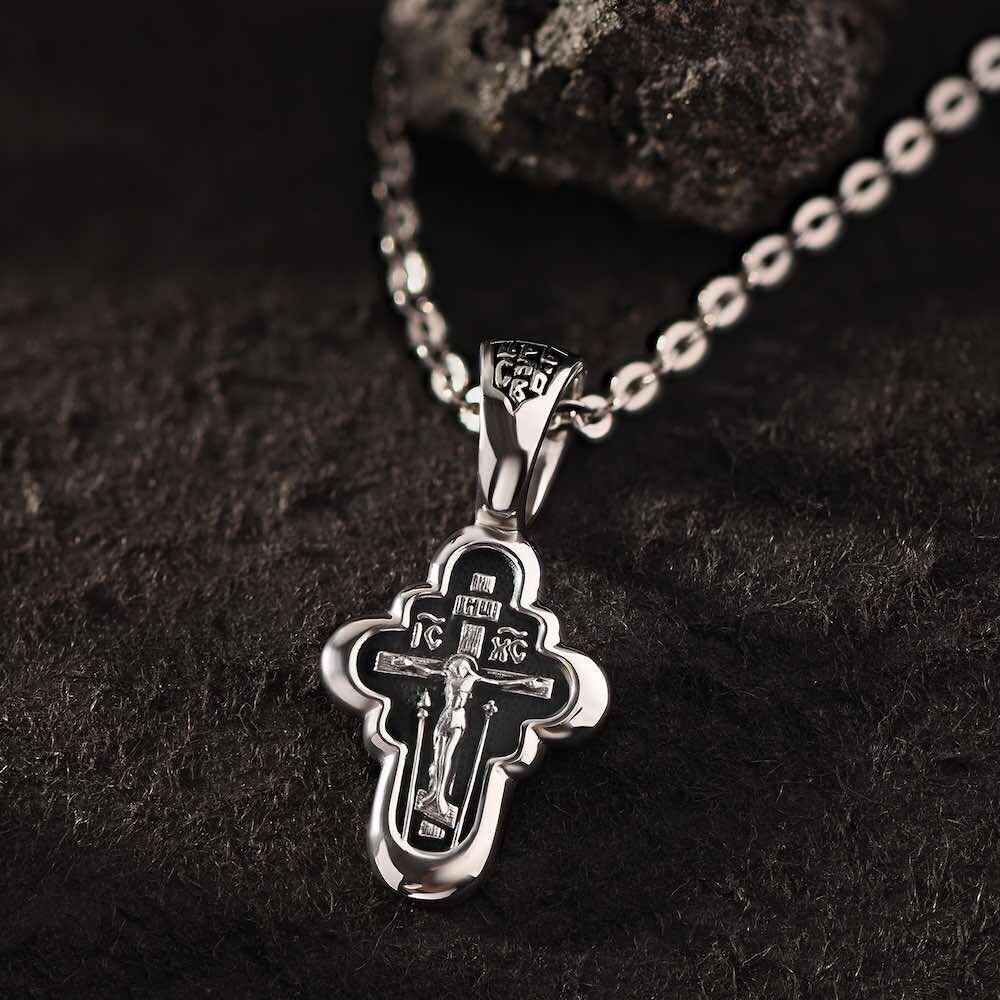 Купить Крест из серебра "Богородица" (42723)