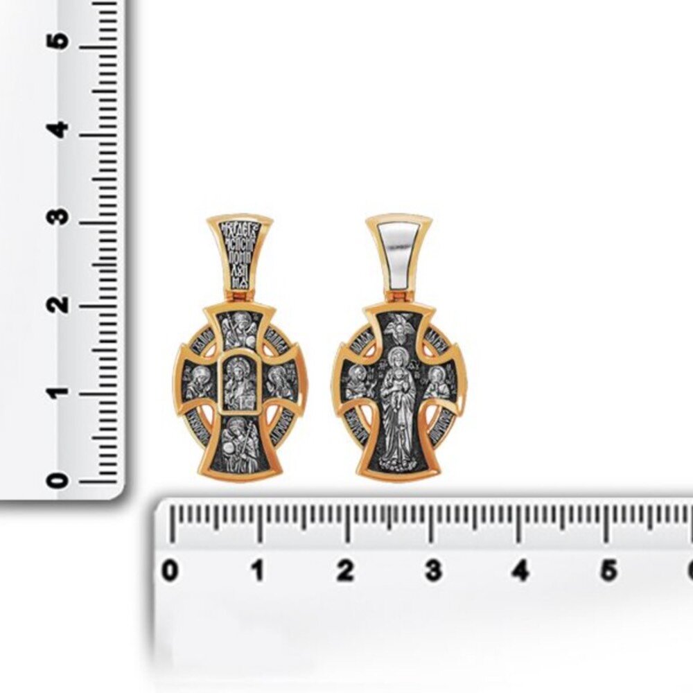 Купить Крест из серебра "Божия Матерь Валаамская" (42890)