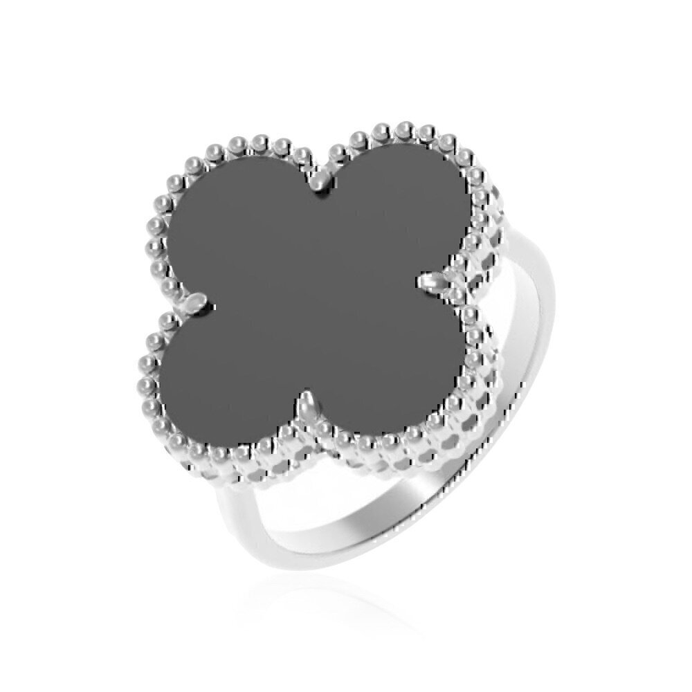 Купить Кольцо из белого золота "Черный оникс" (6116)